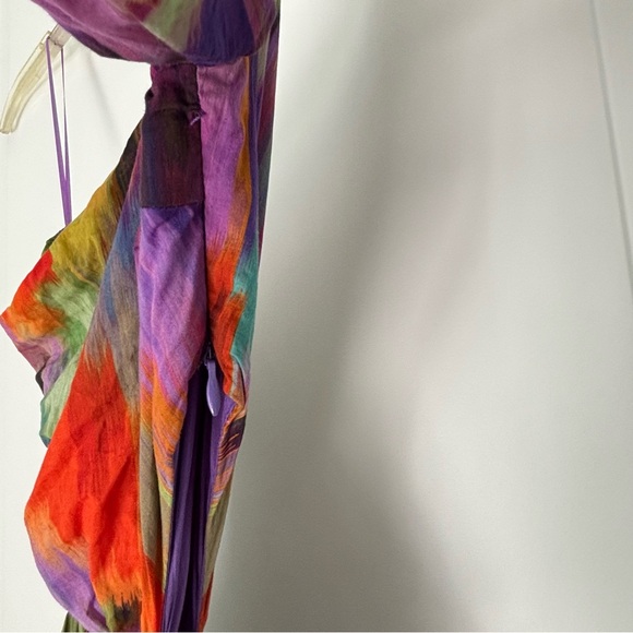 Karlie One-Shoulder Maxi Dress Purple Multicolor Lined - Picture 5 of 14